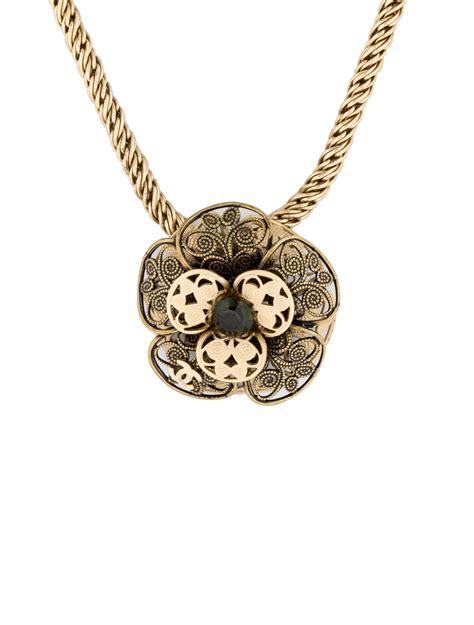 chanel camellia necklace|chanel camelia necklace.